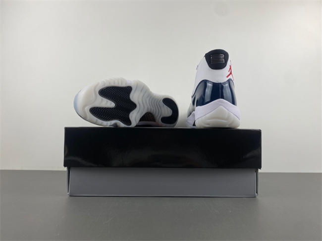Air Jordan 11 White Dark Blue Red LH0296-400