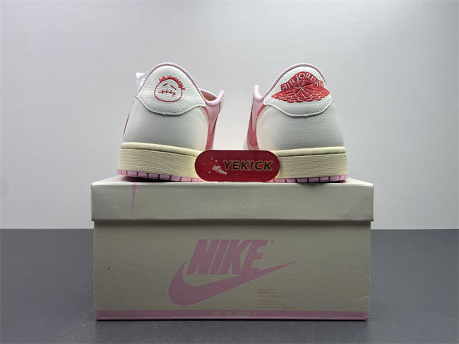 Travis Scott × AJ1 Low "Shy Pink" IQ7604-101