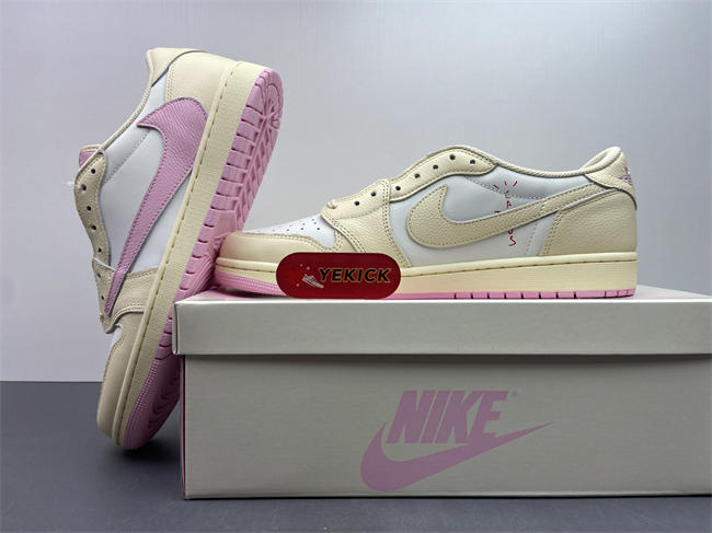 Travis Scott x Air Jordan 1 Low OG Shy Pink IQ7604-100